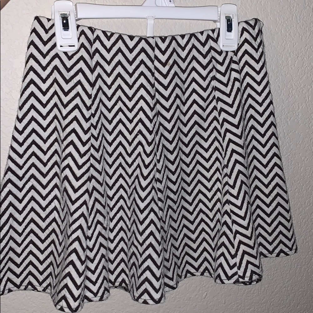 Black and white skirt.